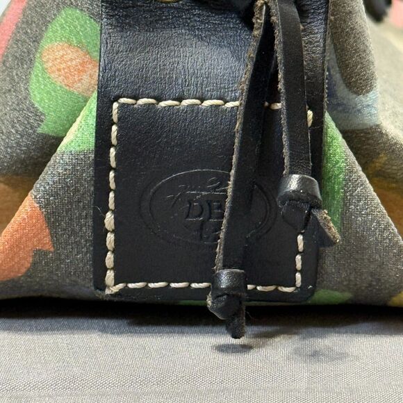 VINTAGE Y2K Dooney & Bourke Black Mini Tassels Graffiti Bag - Picture 7 of 7